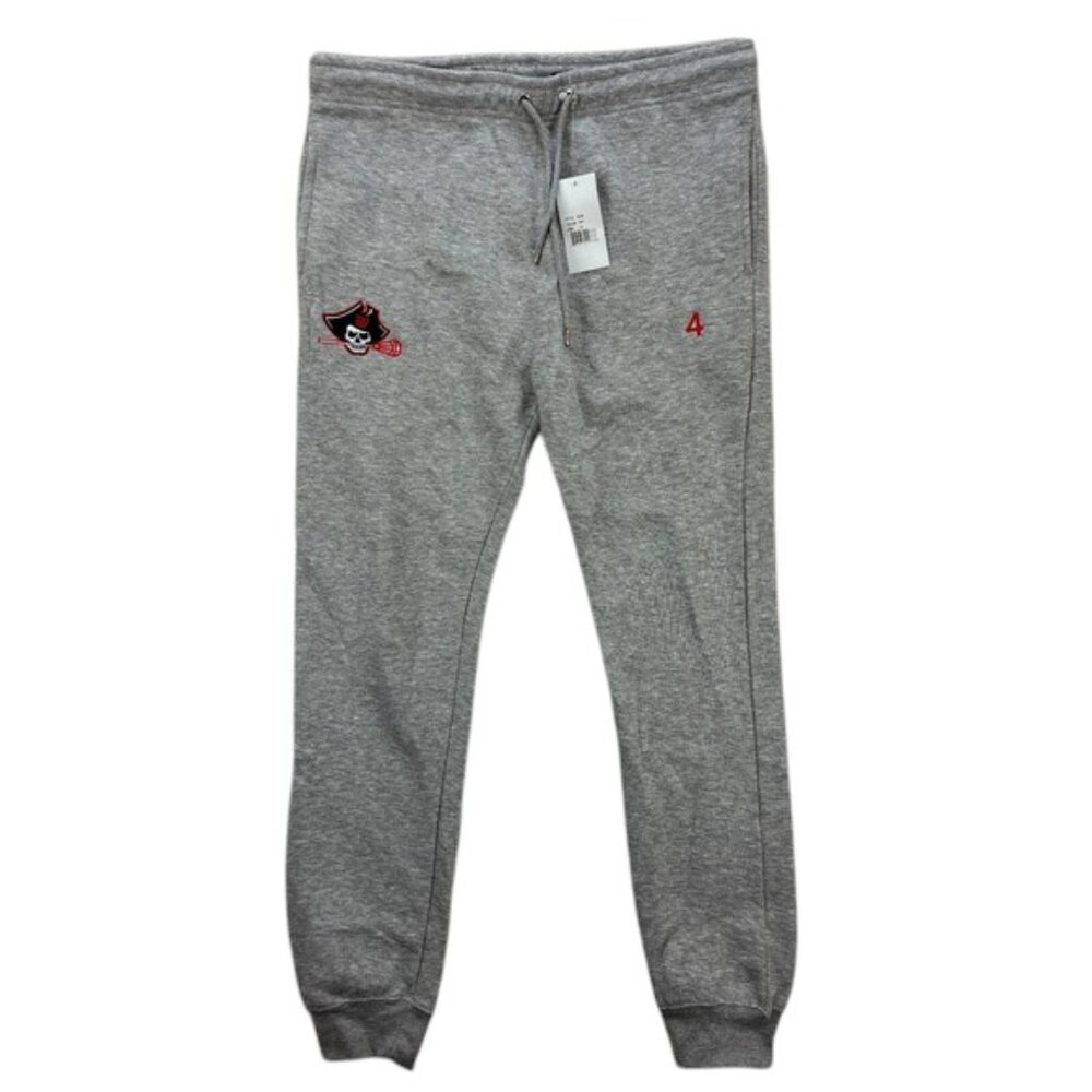 Pennant Sportswear Jogger Sweatpant Mens L Gray Fleece Logo Patch Athleisure NWT